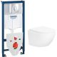 Унитаз подвесной Lauter Sulzdorf + GROHE Rapid SL 38721001 + панель GROHE 37131000 белый с микролифтом
