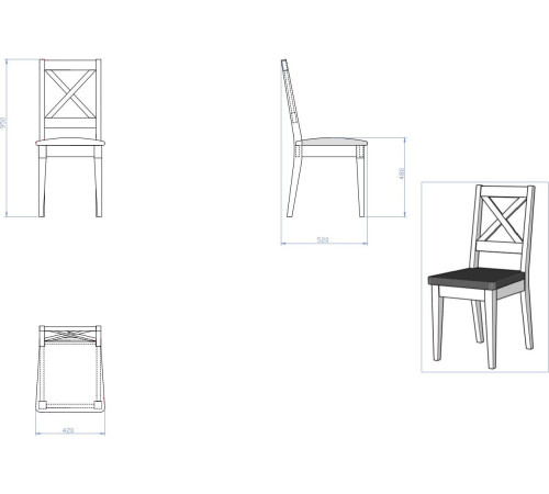 Стул Мебель-класс Юнона светло-серый/черный