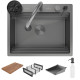 Кухонная мойка Roxen Stage Plus 560250-60B многофункциональная 8 в 1 60*48/графит