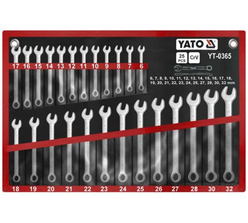 Набор ключей Yato YT-0365 25 предметов