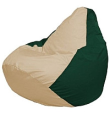 Кресло-мешок Flagman Груша Мини L Г0.1-137 светло-бежевый/темно-зеленый