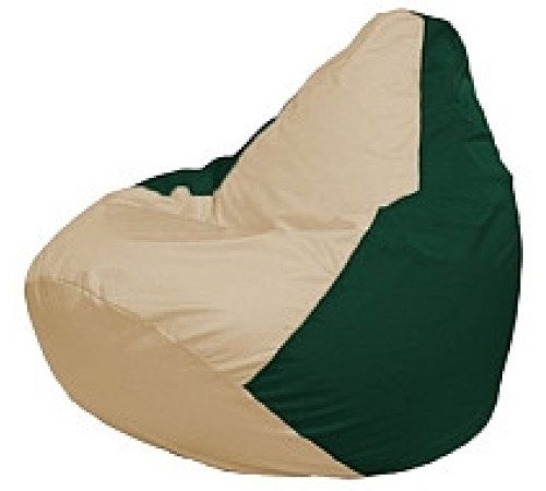 Кресло-мешок Flagman Груша Мини L Г0.1-137 светло-бежевый/темно-зеленый