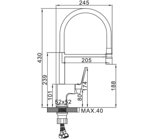 Смеситель Ledeme L4092B-2