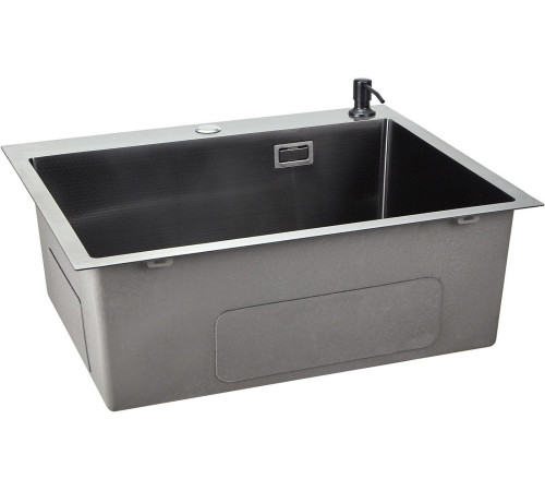 Кухонная мойка Stellar Decor S6550NB-D нано черный