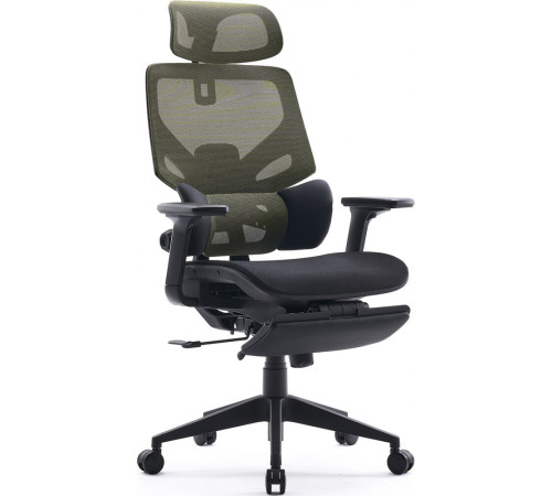 Кресло CACTUS CS-CHR-MC01-LGNBK черный/салатовый