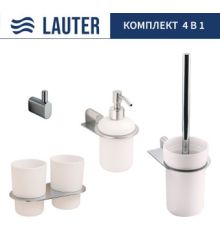 Набор аксессуаров для ванной Lauter 21SH2081 + 21SH42091 + 21SH2091 + 21SH2111 Chrome, 4 предмета