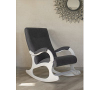 Кресло-качалка Mio Tesoro Бастион-32 велюр графит/белый