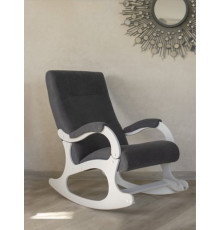 Кресло-качалка Mio Tesoro Бастион-32 велюр графит/белый