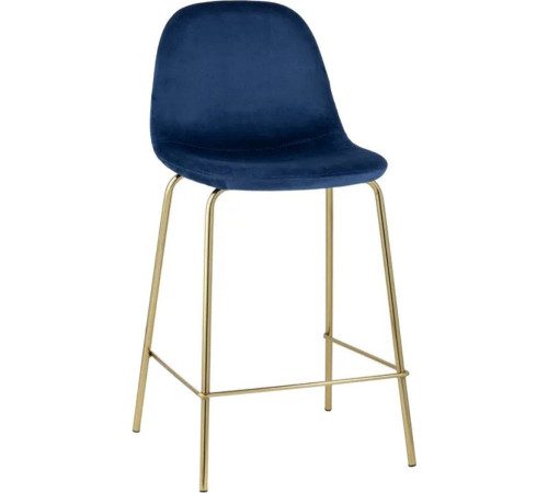 Стул Stool Group Валенсия SN полубарный OS-001CB HLR-64 велюр синий/ножки золото