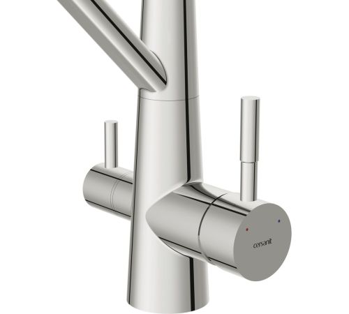 Смеситель Cersanit Vivo однорычажный с фильтром с гибким изливом 68217 хром