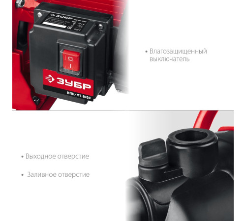 Самовсасывающий насос Зубр НПЦ-М1-1000