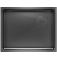 Кухонная мойка Paulmark NEXT-SKEW 54 UNI PM885444-GM черный/вороненая сталь