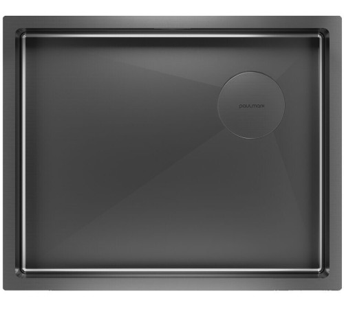 Кухонная мойка Paulmark NEXT-SKEW 54 UNI PM885444-GM черный/вороненая сталь