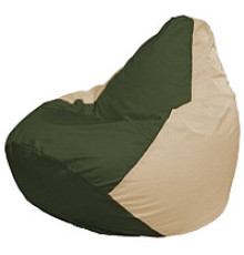 Кресло-мешок Flagman Груша Мини L Г0.1-54 темно-оливковый/светло-бежевый