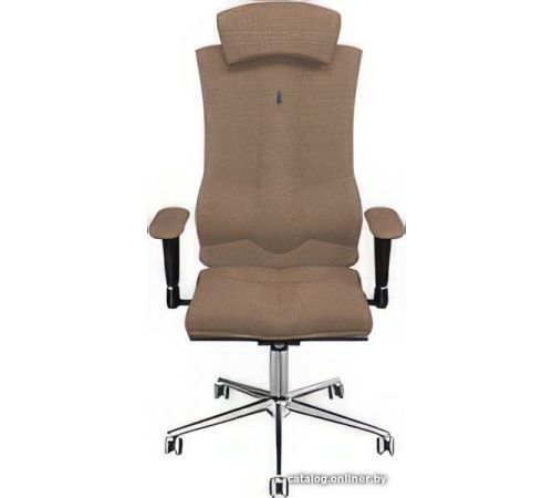 Офисное кресло Kulik System Elegance азур/хром, карамель с подголовником