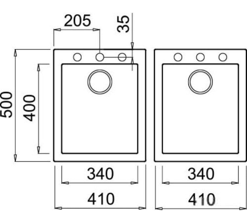 Кухонная мойка Elleci Quadra 200 Black K86