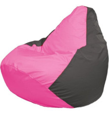 Кресло-мешок Flagman Груша Макси Г2.1-187 серый темный/розовый