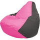 Кресло-мешок Flagman Груша Макси Г2.1-187 серый темный/розовый