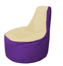 Кресло-мешок Flagman Трон Т1.1-2018 бежевый/фиолетовый