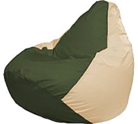 Кресло-мешок Flagman Груша Мега Super Г5.1-54 тёмно-оливковый/светло-бежевый