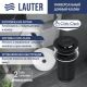 Умывальник Lauter 21478 + Cascade 21СК655BS с донным клапаном 21190B черный матовый