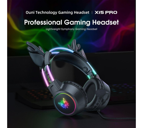 Наушники Onikuma X15 Pro Deer Ears черный