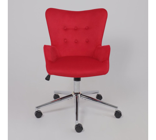 Офисное кресло AksHome Bella chrome Seven 313 велюр/фуксия