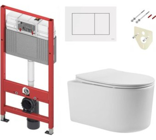 Унитаз подвесной Grado GD-W204T + TECE Kit 9400413 с кнопкой смыва