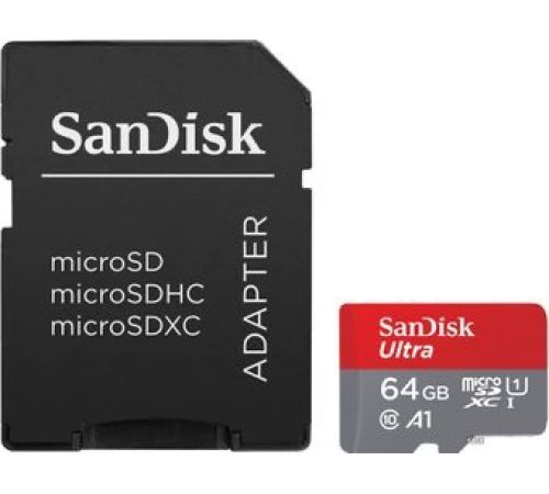 Карта памяти SanDisk Ultra microSDXC SDSQUAB-064G-GN6MA 64GB с адаптером