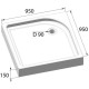 Душевой поддон BelBagno TRAY-BB-A-95-15-W 95x95