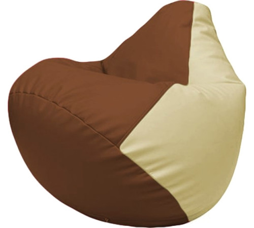 Кресло-мешок Flagman Груша Макси Г2.3-0710 коричневый/светло-бежевый