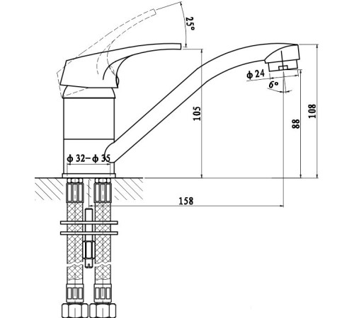Смеситель Gross Aqua Base 3210258C-G0109