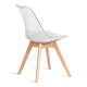 Стул TetChair Tulip дерево/пластик/экокожа прозрачный