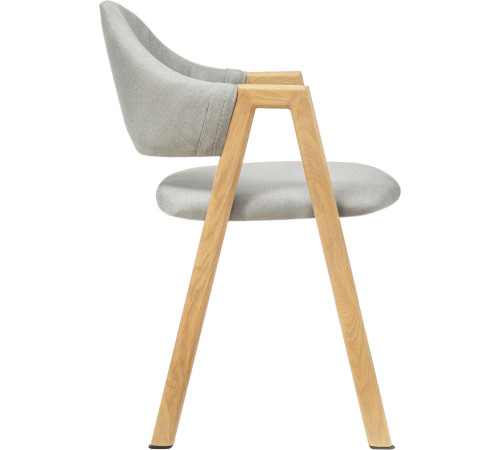 Стул с подлокотниками Mio Tesoro Луна DC-048A серый/дерево