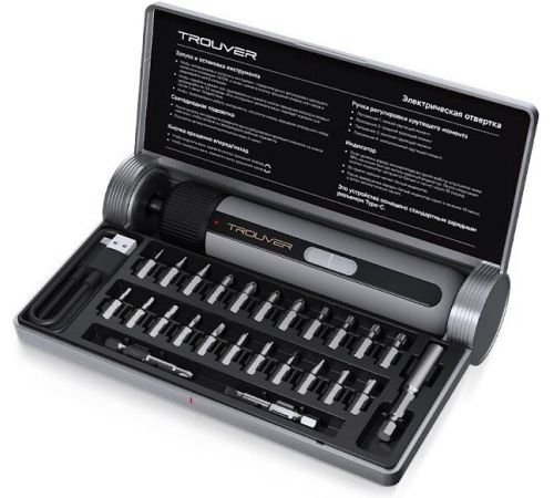 Электроотвертка Trouver 4V Electric Screwdriver Kit с АКБ, кейс
