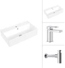 Умывальник Lauter 21855 + Cascade 21СК655C с сифоном 21635CH хром