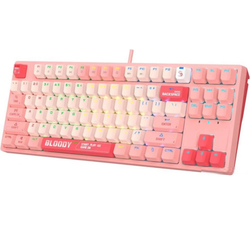 Клавиатура A4Tech Bloody S87 Energy Pink Bloody BLMS Red Plus