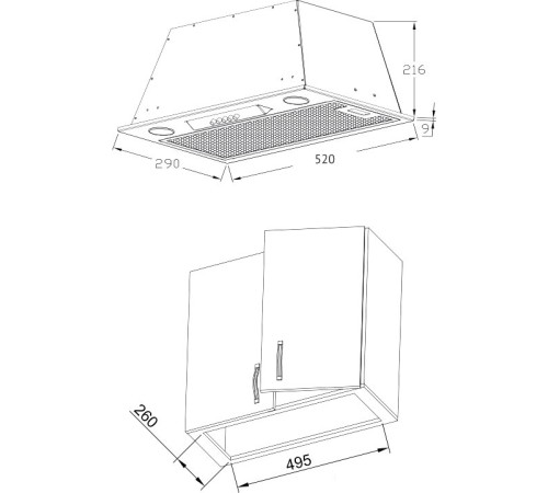 Кухонная вытяжка Korting KHI 6530 W