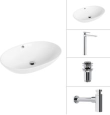 Умывальник Lauter 21709 + Reef 21CK8678C + сифон 21635CH + дон.клапан 21190CH хром