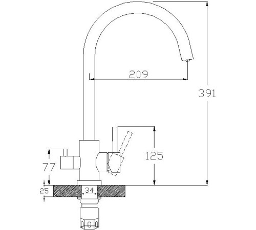 Смеситель G.Lauf ZAP18-C090
