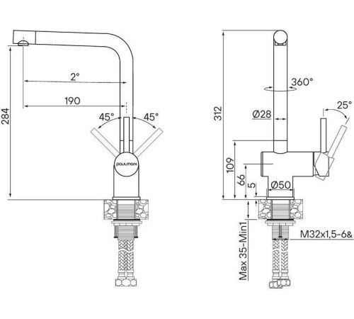 Смеситель Paulmark Spring Sp212067-LG