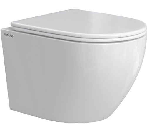 Унитаз подвесной Berges Wasserhaus Okus Rimless 043393 с сиденьем