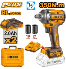 Гайковерт Ingco CIWLI2035 с 2-мя АКБ, кейс