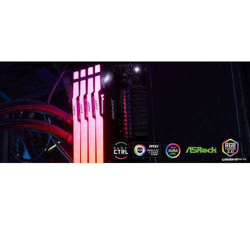 Оперативная память Kingston FURY Beast RGB 2x64ГБ DDR5 5600 МГц KF556C36BBEAK2-128