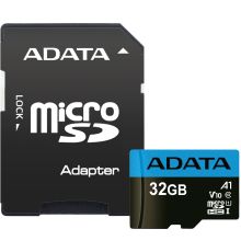 Карта памяти A-Data Premier AUSDH32GUICL10A1-RA1 microSDHC 32GB с адаптером