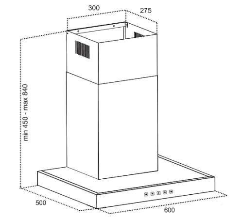 Кухонная вытяжка Grand Medina sensor 60