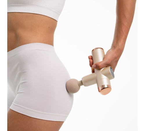 Перкуссионный массажер Gess Revolver GESS-877 Mini бежевый