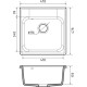 Кухонная мойка GranFest QUARZ GF-Z48 темно-серый