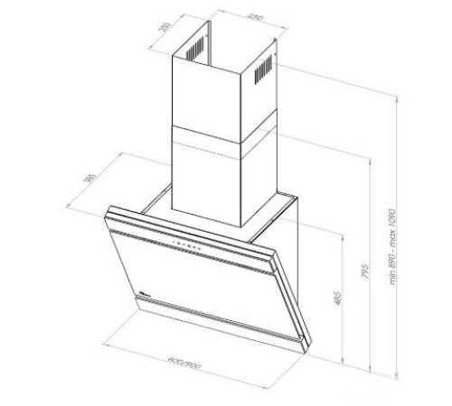 Кухонная вытяжка Akpo Kastos 60 WK-9 черный
