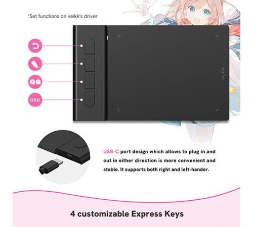 Графический планшет Veikk Creator Pop VK430